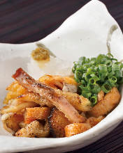 Chicken skin with ponzu