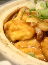 Simmered meat and tofu