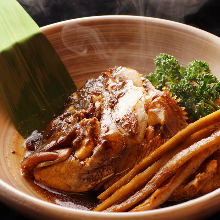 Simmered bony fish parts