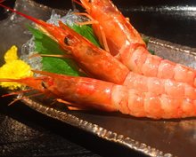 Grilled red rice prawn