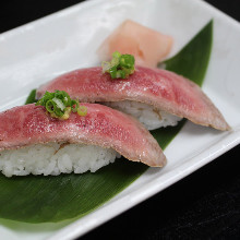 Beef nigiri sushi