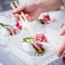 Assorted sashimi