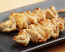 Chicken skin skewer