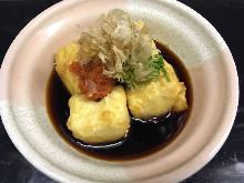 Deep-fried tofu in broth