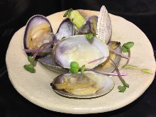 Manila clams steamed with sake