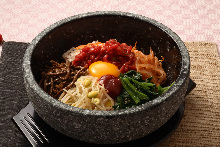 Stone grilled bibimbap