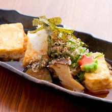 Deep-fried tofu in broth