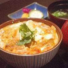 "Oyako" chicken and egg rice bowl