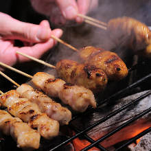 Assorted grilled skewers