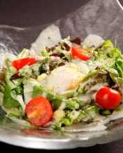 Caesar salad with slow-poached egg