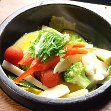 Warm vegetable salad