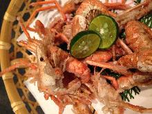 Fried small shrimp