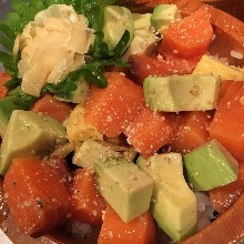 Salmon rice bowl