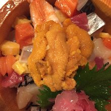 Seafood rice bowl