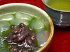 Bracken-Starch Dumplings with powdered green tea