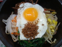 Stone grilled bibimbap