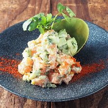 Salmon and avocado tartare