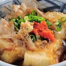 Deep-fried tofu in broth