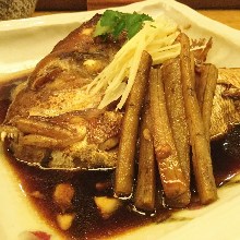 Simmered bony fish parts