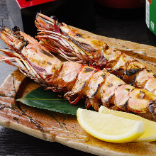 Salted and grilled shrimp