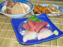 Assorted sashimi