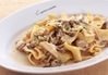 Pasta with cream of porcini mushroom