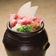 Tsuboduke kalbi yaki (marinated  and grilled short ribs) Tsuboduke kalbi yaki (marinated  and grilled short ribs)