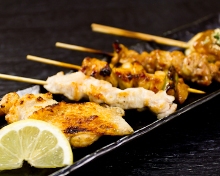 Assorted grilled chicken skewers, 5 kinds