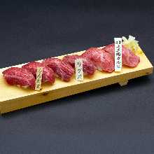 Beef sushi platter