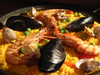 Seafood paella