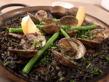 Squid ink paella