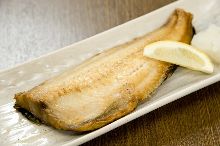 Salted and grilled Atka mackerel