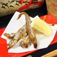 Seared shishamo smelt