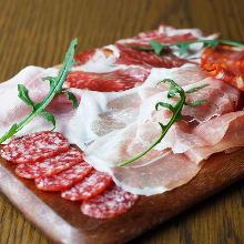 Assorted prosciutto and salami