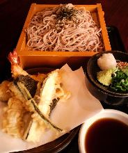 Tempura zaru buckwheat noodles