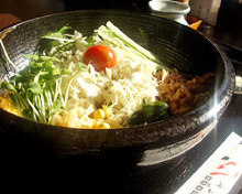 Cold wheat noodles served in a salad