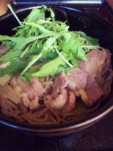 Buckwheat noodles with roasted duck