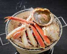 Grilled snow crab