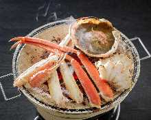 Grilled snow crab