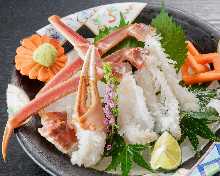 Snow crab sashimi