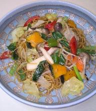 Yakisoba noodles with salt