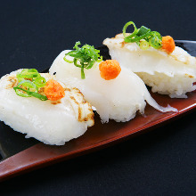 Fugu (puffer fish) nigiri sushi