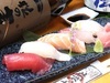 Assortment of 5 "nigiri" (hand-formed) sushi selections