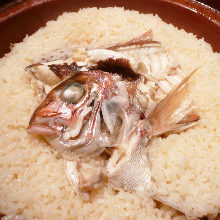 Minced sea bream and rice