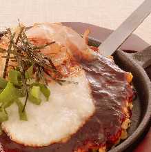 Grated yam okonomiyaki