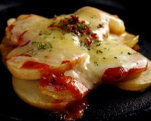 Grilled potato with cheese