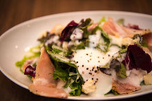 Caesar salad with slow-poached egg