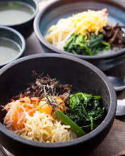 Stone grilled bibimbap