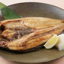 Salted and grilled Atka mackerel