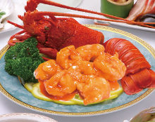 Stir-fried shrimp in chili sauce